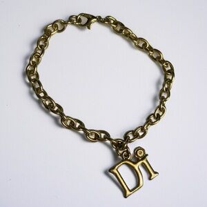 🍭5 for $20🍭 Diamond International Gold Tone Charm Bracelet CC